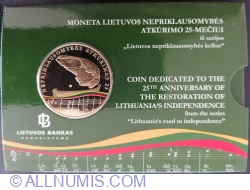 5 Euro 2015 - 25th anniversary of the restoration of Lithuania’s Independence