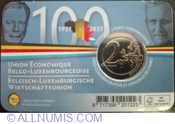 2 Euro 2021 - 100 Years of Economic Union Belgium-Luxembourg (BLEU)