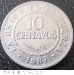 Image #1 of 10 Centavos 1987