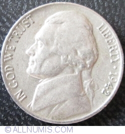 Image #2 of Jefferson Nickel 1942