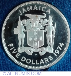 Image #1 of 5 Dollars 1974 FM (P)