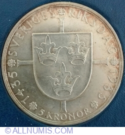 Image #1 of 5 Kronor 1935 - 500th Anniversary of the Riksdag
