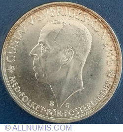 Image #2 of 5 Kronor 1935 - 500th Anniversary of the Riksdag
