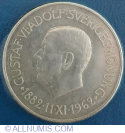 Image #2 of 5 Kronor 1962 - 80th Anniversary of the Birth of Gustav VI Adolf