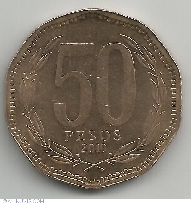 50 Pesos 2010, 1981-2017 Issue - 50 Pesos - Chile - Coin - 32242