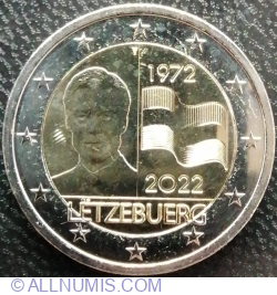 2 Euro 2022 - 50th Anniversary of the legal protection of the Luxembourg flag