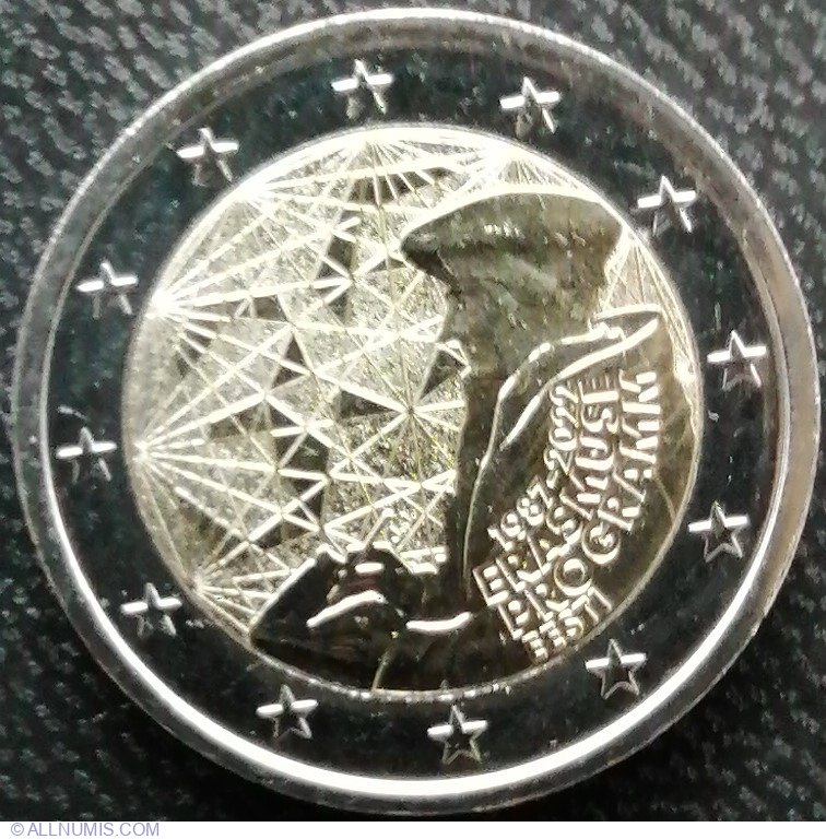 thumbnail image 2 of 2 Euro Commemorative Coin – Estonia 2022 – 35 Years Erasmus Programme – UNC Bi-Metallic 2 of 5