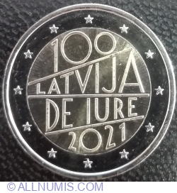 2 Euro 2021 - The 100th anniversary of de iure recognition of the Republic of Latvia