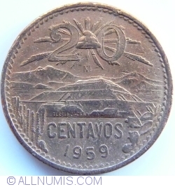 Image #1 of 20 Centavos 1959