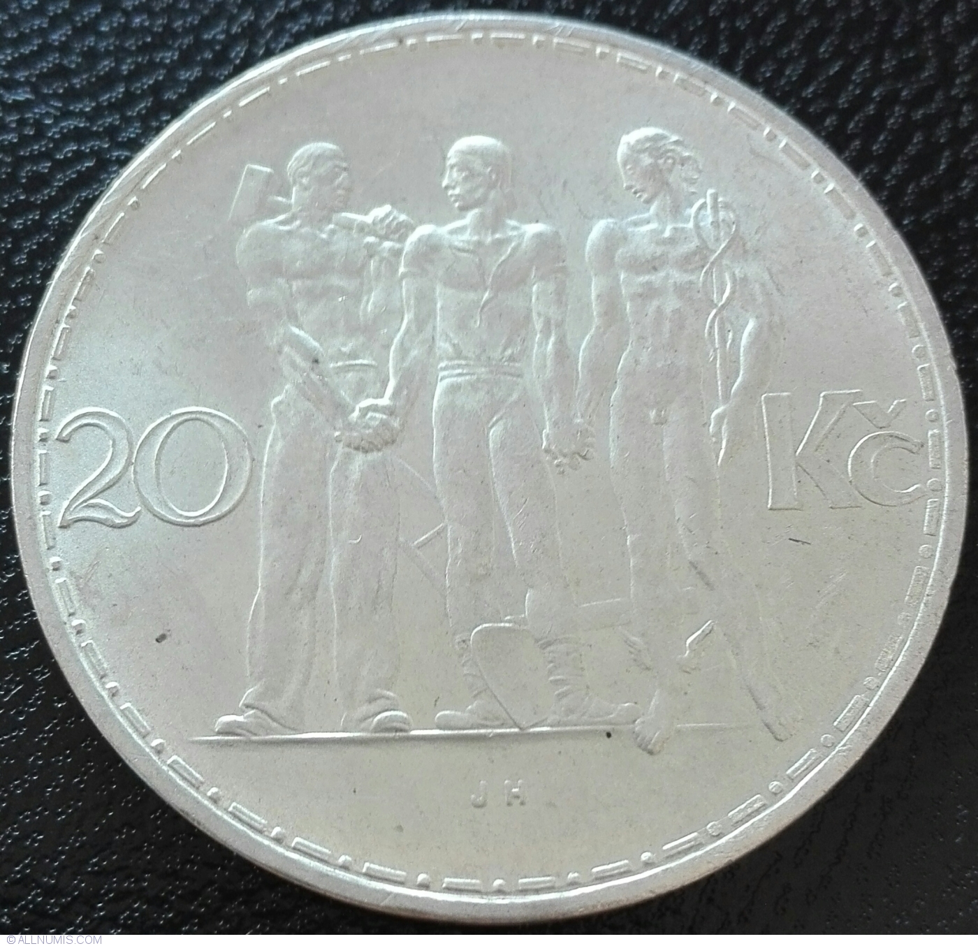 20 Kcs 1933 Czechoslovakia BU Silver - For Sale, Buy Now 