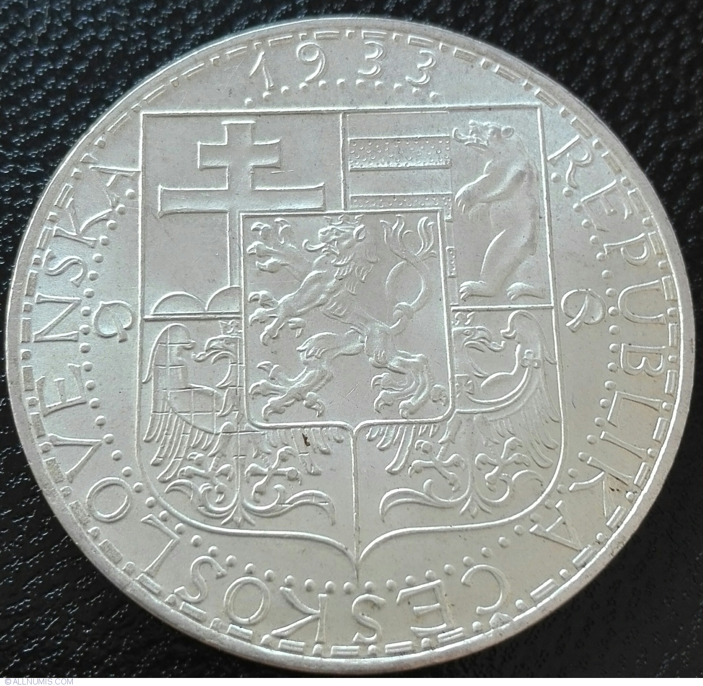 20 korun 1933-1934, Czechoslovakia - Coin value - uCoin.net