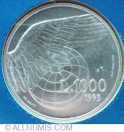 Image #1 of 1000 Lire 1993 R