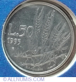 Image #1 of 50 Lire 1993 R