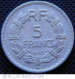 Image #1 of 5 Francs 1950 B