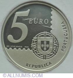 5 Euro 2003 - 150th Anniversary of the First Portuguese Postage Stamp - PROOF