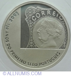 Image #2 of 5 Euro 2003 - 150th Anniversary of the First Portuguese Postage Stamp - PROOF