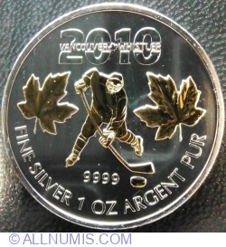 5 Dolari 2010 - Winter Olympics, Vancouver - Hockey Player