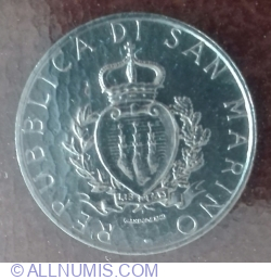 Image #2 of 1 Lira 1987 R - 15th Anniversary - Resumption of Coinage