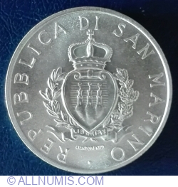 Image #2 of 1000 Lire 1987 R - A 15-a aniversare - Reluarea monedei .