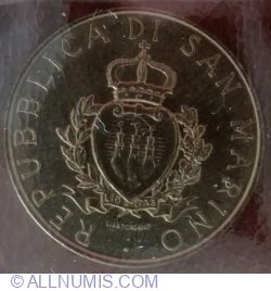 Image #2 of 200 Lire 1987 R - 15th Anniversary - Resumption of Coinage