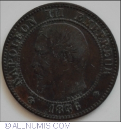 Image #2 of 2 Centimes 1856 BB