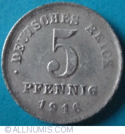 5 Pfennig 1916 D