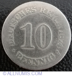 Image #1 of 10 Pfennig 1874 B