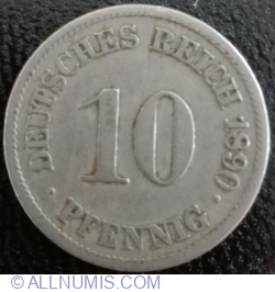 Image #1 of 10 Pfennig 1890 J