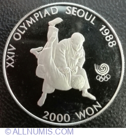 Image #1 of 2000 Won 1987 - Judo - Olympic Games 1988 in Seoul