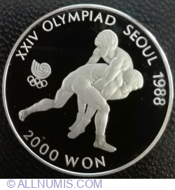 Image #1 of 2000 Won 1987 - Wrestling - Olympic Games 1988 in Seoul