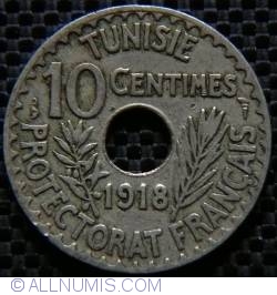 Image #1 of 10 Centimes 1918 (AH 1337 - ١٣٣٧)