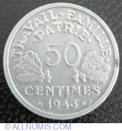 Image #1 of 50 Centimes 1943 B