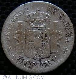 50 Centimos 1885 MS-M