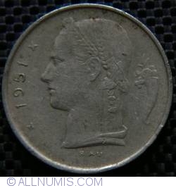 Image #2 of 1 Franc 1951 (BELGIQUE)