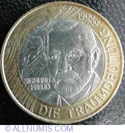 50 Schilling 2000 - 100th Anniversary of of the development of psychoanalysis by Sigmund Freud