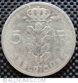 Image #1 of 5 Francs 1964 (Belgique)