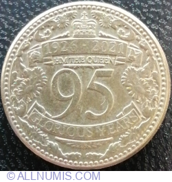 Image #1 of 1 Pound 2021 - 95th Birthday of Queen Elizabeth II