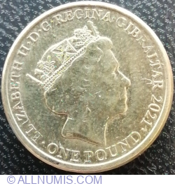 Image #2 of 1 Pound 2021 - 95th Birthday of Queen Elizabeth II