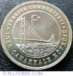 Image #2 of 1 Lira 2022 - 1915 Canakkale Bridge