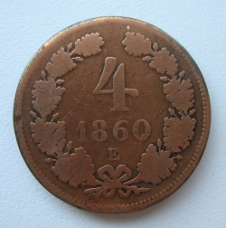 4 Kreuzer 1860 E