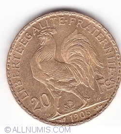 Image #1 of 20 Francs 1905