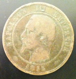 Image #2 of 10 Centimes 1855 D (Anchor)