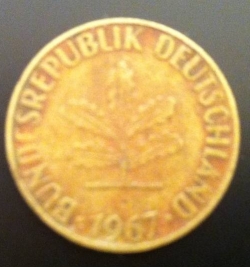 Image #2 of 5 Pfennig 1967 D