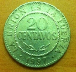 Image #1 of 20 Centavos 1997