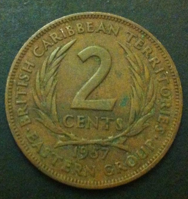 2 Cents 1957, British Caribbean Territories (1955-1980) - East