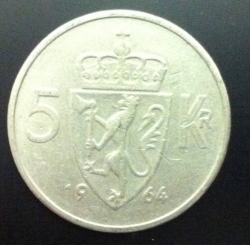 5 Kroner 1964