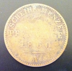 Image #1 of 3 Pfenninge 1860 A