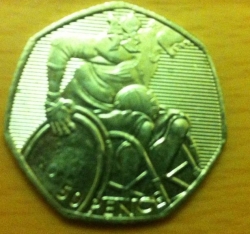 Image #1 of 50 Pence 2011 - Paralimpica de la Londra 2012 - Rugby in scaunul cu rotile