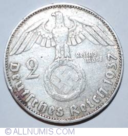 2 Reichsmark 1937 J - Paul von Hindenburg