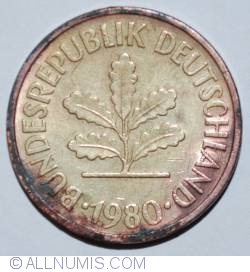 Image #2 of 5 Pfennig 1980 D